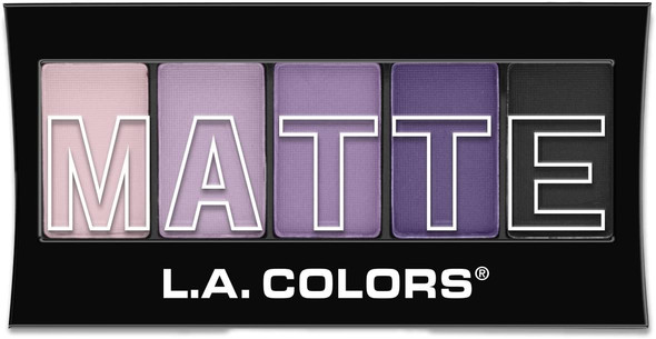 L.A. Colors 5 Color Matte Eyeshadow, Purple Cashmere, 0.08 Oz