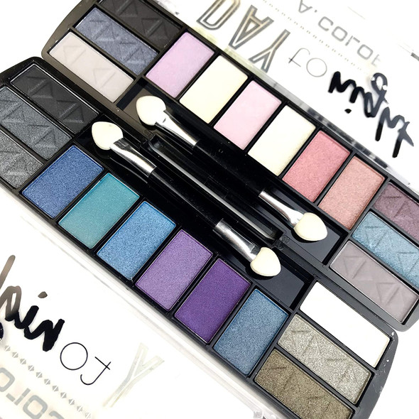 L.A. Colors Day To Night 12 Color Eyeshadow, After Dark, 0.28 Oz
