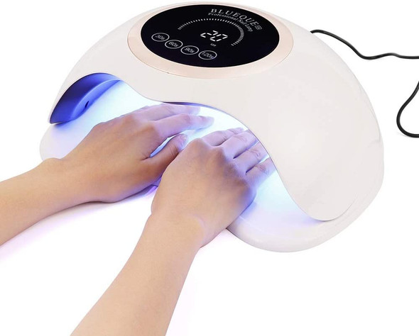 LIARTY 180W LED Gel UV Nail Light,54 Beads Nails Dryer Curing Manicure Lamp Home and Salon Use No Harmful to Eyes/Hands/Feet(White)