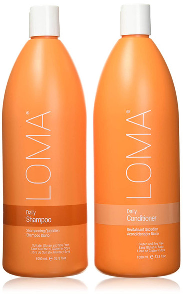 Loma Hair Care Daily Shampoo Daily Conditioner Duo, 33 Fl Oz