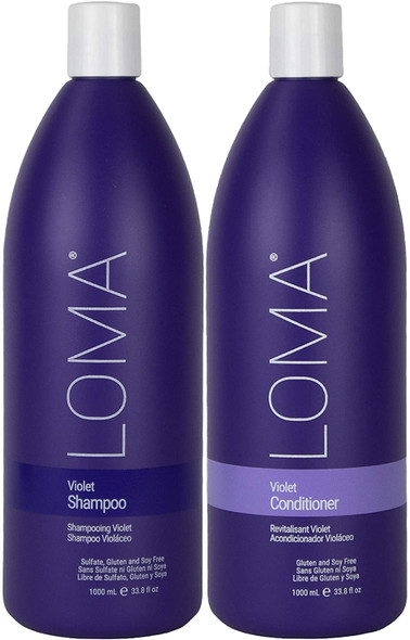 Loma Hair Care Violet Shampoo Violet Conditioner Duo, 33 Fl Oz