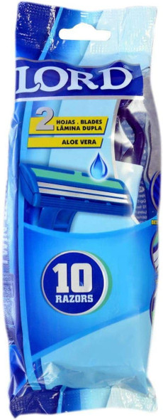 LORD Twin Blade Disposable Razors, Pack of 10