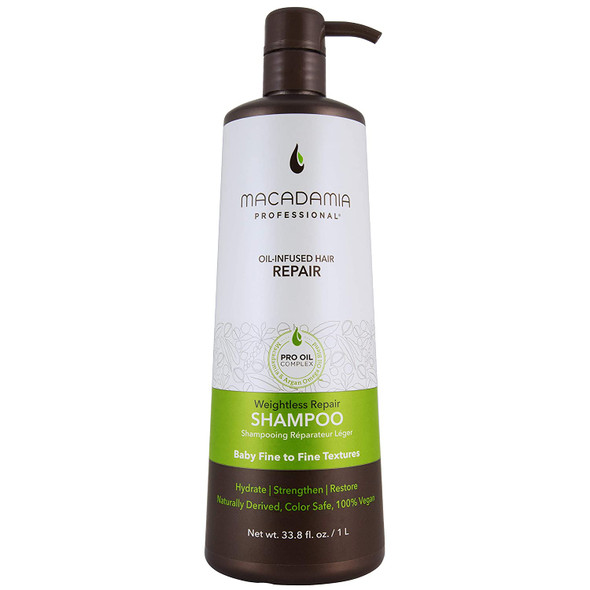 Macadamia Professional Weightless Moisture Shampoo, 33.8 Oz