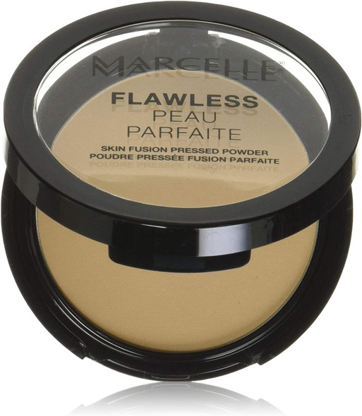 Marcelle Flawless Pressed Powder, Nude Beige, Hypoallergenic and Fragrance-Free, 7 g
