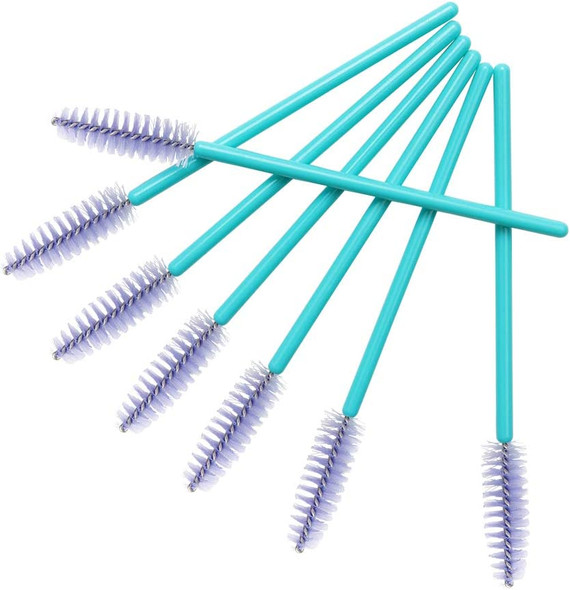 Mascara Wands, 300 Pack Disposable Lash Brushes for Eyelash Extensions Makeup Brush Bulk Tool Set, Blue/Light Purple