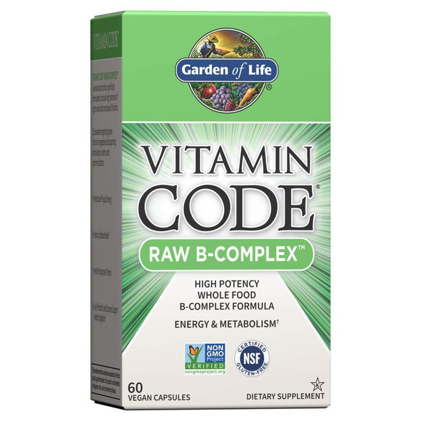 Garden of Life Vitamin Code Raw B-Complex (60 Ultra Zorbe Vegan Capsules)