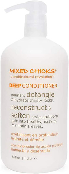Mixed Chicks Detangling Deep Conditioner - Softens, Moisturizes & Detangles Straight or Curly Hair, 33 fl.oz