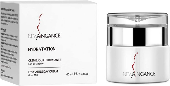 NEW ANGANCE Hydrating Goat Milk Cream Skincare Collagen Face Moisturizer for All Skin Types Day and Night Cream Hydrate Smooth Your Skin, 1.4 Fl Oz