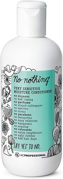 No Nothing Very Sensitive Moisturizing Conditioner - For Dry & Damaged Hair  Suitable for Sensitive Skin & Scalp - 100% Vegan, Hypoallergenic, Fragrance Free, Unscented, Paraben Free- 33.8 fl oz.