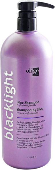 Oligo Blacklight Blue Shampoo For Blonde Hair - 32oz Professional Size-Stronger by Oligo