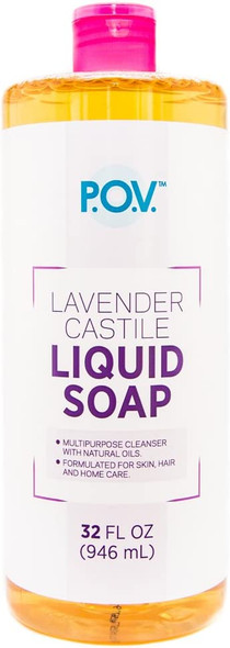 P.O.V. Lavender Castile Soap, 33 Fl Oz (Pack of 6)