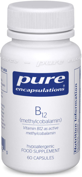 Pure Encapsulations - Vitamin B12 Methylcobalamin 1000 Ug - Advanced Vitamin B12 For A Healthy Nervous System - 60 Capsules