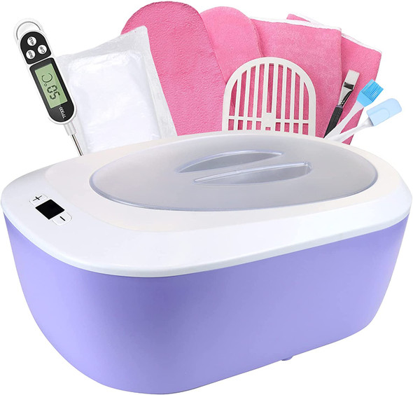 Paraffin Bath Spa Machine for Hand and Feet, 3L Large Capacity Paraffin Wax Warmer,Digital Waxing Kit Hair Removal Wax Warmer with Moisturizing Paraffin Bath Kit