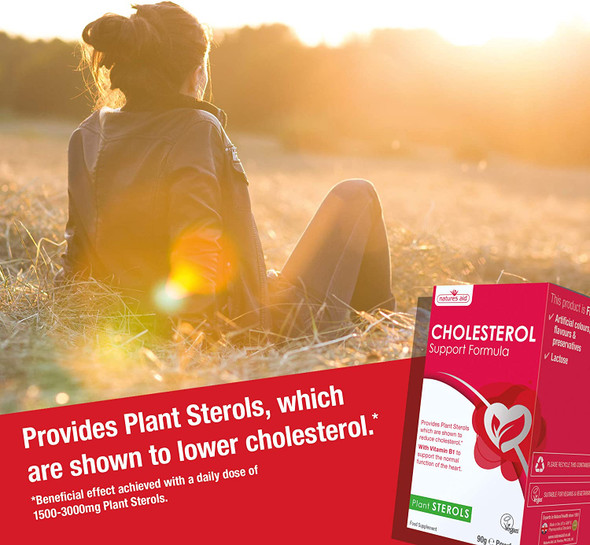 Natures Aid Cholesterol Support Formula, with Plant Sterols & Vitamin B1, 90 g Powder,145600