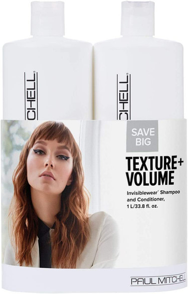 Paul Mitchell Texture + Volume Invisiblewear Liter Duo Set 33.8oz/1 Liter