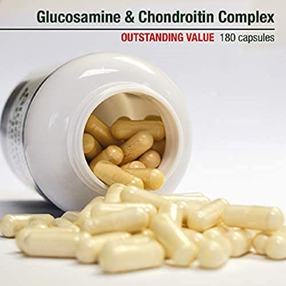 Natures Aid Glucosamine and Chondroitin Complex, with Vitamin C, Rosehip, Ginger and Turmeric, 180 Capsules