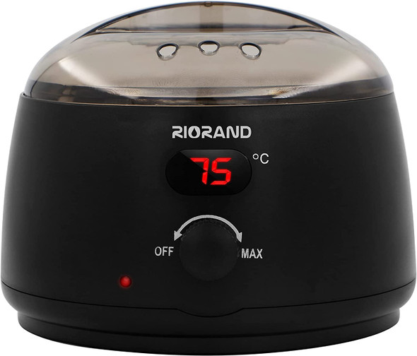 RioRand Wax Warmer Hot Wax Heater Hand Wax Hair Removal Machine With LED Display (Only Wax Warmer) (Black)