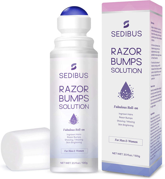 SEDIBUS Razor Bumps Solution 100g, Repair Serum for Ingrowns and Burns, Roll-on UNISEX