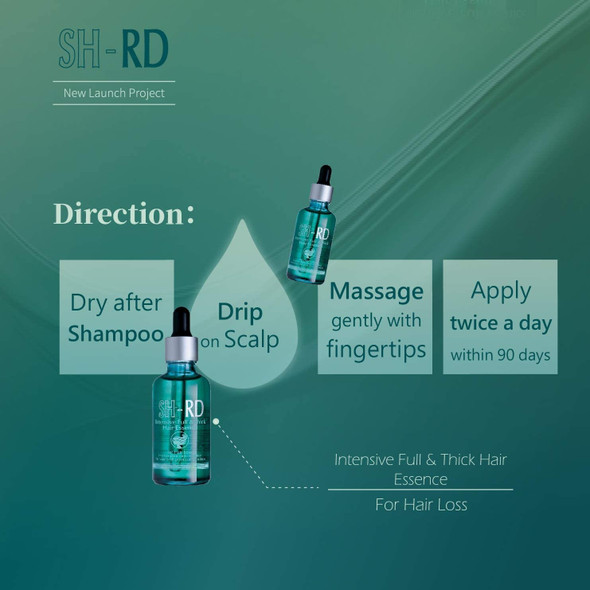 SH-RD Intensive Full & Thick Hair Essence (1.69oz/50ml) for Hair Loss, Improve poor root circulation & Active ingredients to boost hair growth