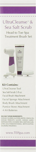 Tei Spa Ultra Cleanse: Face and Body Spa Brush Treatment Set for Professional and at Home Use