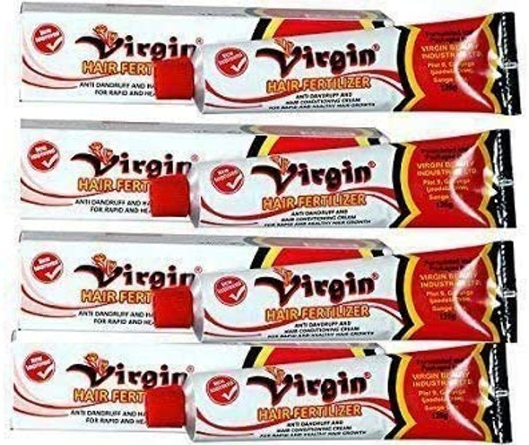 Virgin Hair Fertilizer-Pack of 4-Limited Edition Anti Dandruff-Hair Conditioning Cream-125 Grams-Hair Growth Cream