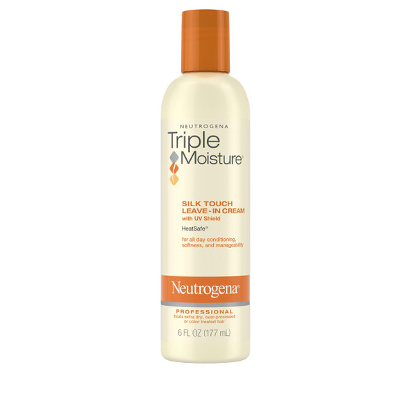 Neutrogena Triple Moisture Silk Touch Leave-In Cream For Dry And Damaged Hair, 6 fl. oz.