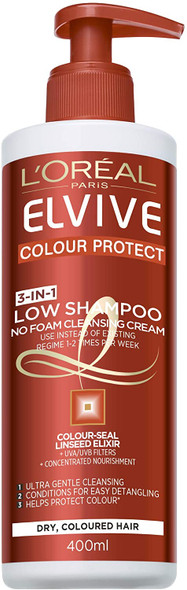 L'Oreal Paris Elvive Colour Protect Low Shampoo 400ml