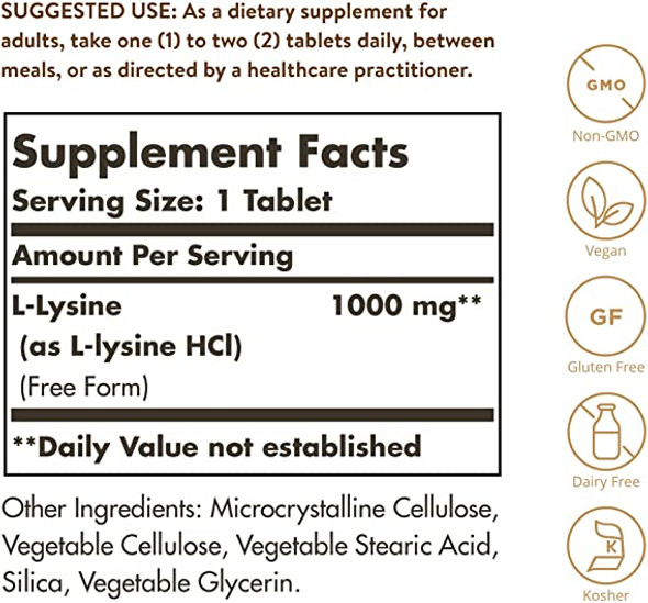 Solgar L-Lysine 1000 mg  250Tablets