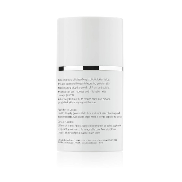GLOWBIOTICS MD, Probiotic and Redness Reducing, Clarifying Oil Absorbing Lotion, 1.7 Fl Oz