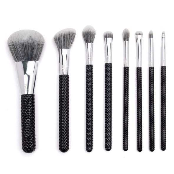 MODA Studio 8pc Pro Glam Makeup Brush Set, Includes - Powder, Contour, Glow, Shader, Crease, Smudger, Detail, and Brow Brushes