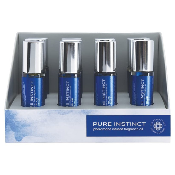 Pure Instinct True Blue Roll on 12 Pack - Pheromone Infused Perfume/cologne