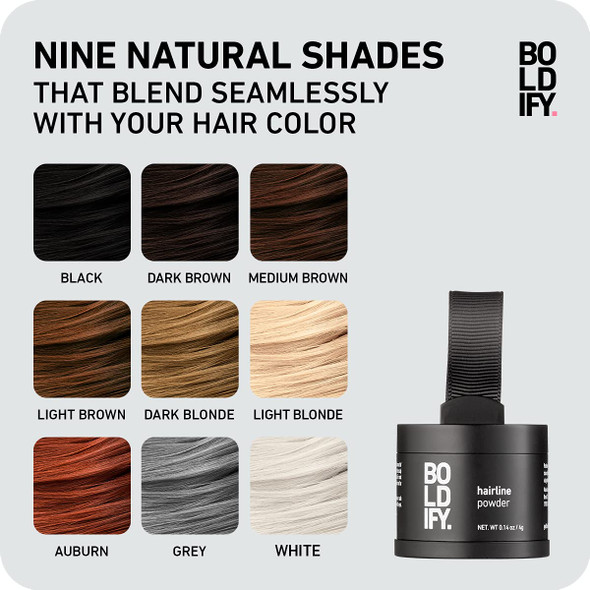 Hairline Powder (Medium Brown)+ Hair Thickening Serum 8oz Root Touchup