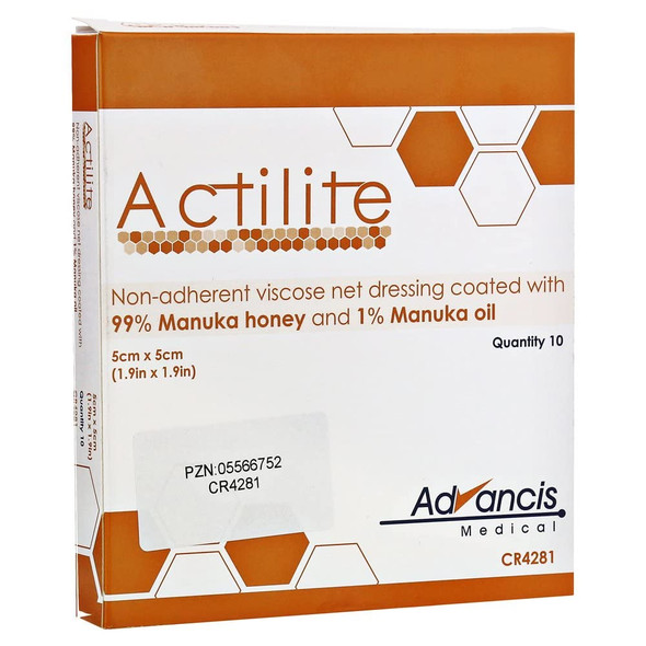 Advancis Medical 99XX9150 Actilite Dressing Pad, 5cm x 5cm, Pack of 10