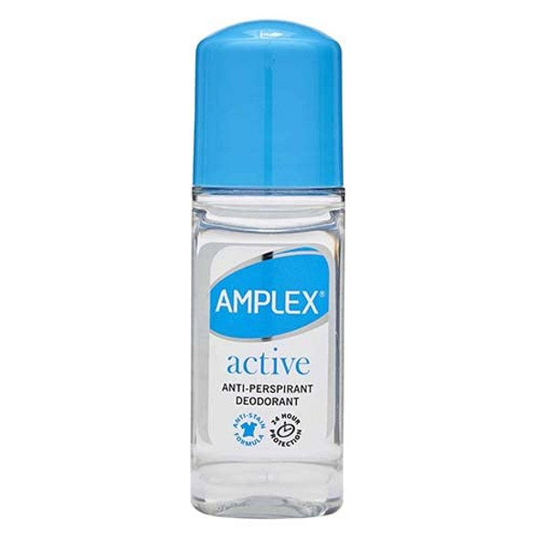 Amplex Active Anti-Perspirant Deodorant Roll-On 50ml | 12 Pack