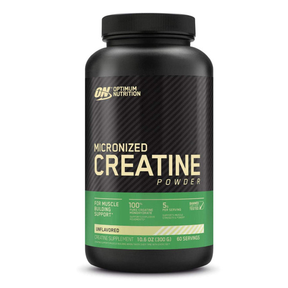 Optimum Nutrition Micronized Creatine Monohydrate Powder, Unflavored, Keto Friendly, 60 Servings