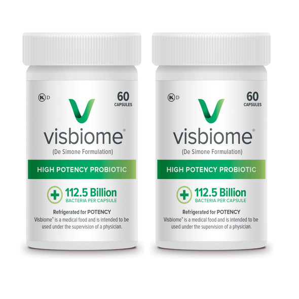 Visbiome High Potency Probiotic Capsules 112.5 Billion Cfu  (2-Pack)