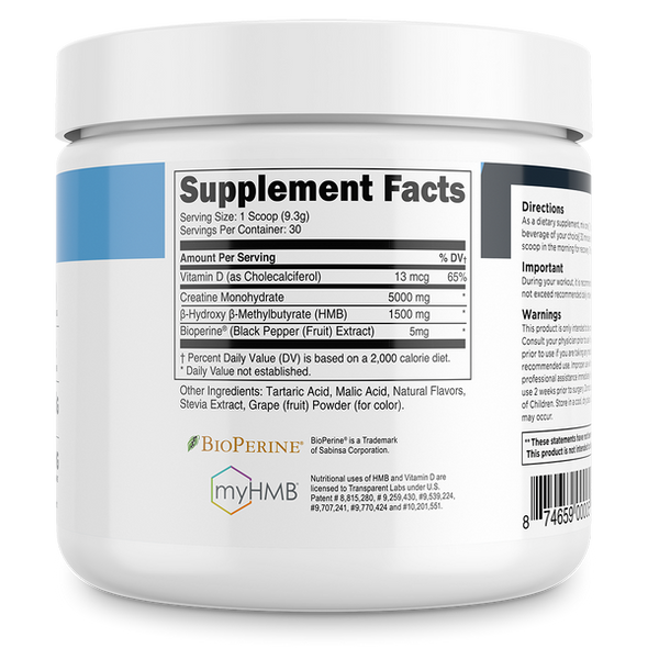 Transparent Labs Creatine HMB Unflavored 30 servings