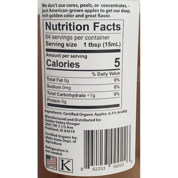 Fairchild's Organic Raw & Unfiltered Apple Cider Vinegar, 32 FZ