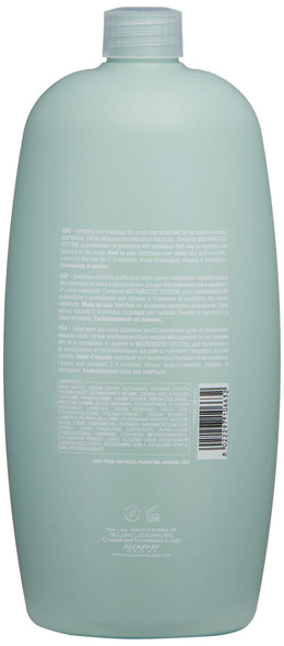 Alfaparf Milano Semi Di Lino Scalp Rebalance Shampoo for Dry Scalp - Sulfate Free Shampoo - For Excessive Oiliness and Flakes - Professional Salon Quality