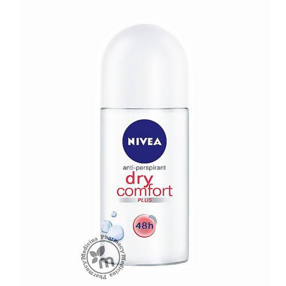 Nivea Deodorant Roll On Feminine Dry Comfort Plus 50ml