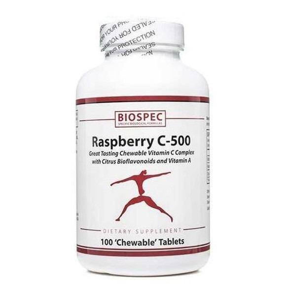Raspberry C-500 100 Tablets - Biospec Nutritionals Biospec Nutritionals