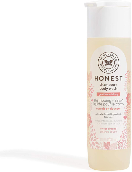 The Honest Company, Gently Nourishing Shampoo + Body Wash, Sweet Almond, 10.0 fl oz (295 ml)