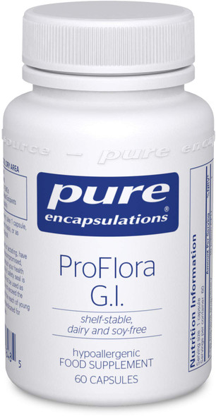 Pure Encapsulations - Proflora G.I. - Broad-Spectrum Probiotic Blend - Dairy Free Supplement - 60 Capsules