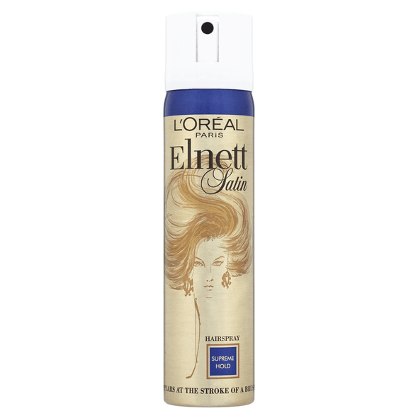 L'Oreal Paris Elnett Satin Hairspray, Extra Strong Hold, Unscented, 11 oz.  (Packaging May Vary) 