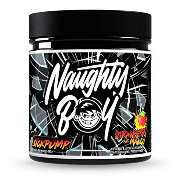 Naughty Boy Sickpump - Fully Loaded Pre Workout 390g (Strawberry & Mango)