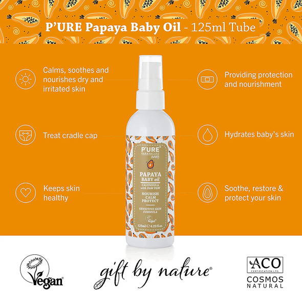 P'URE Papayacare Baby Oil 125ml