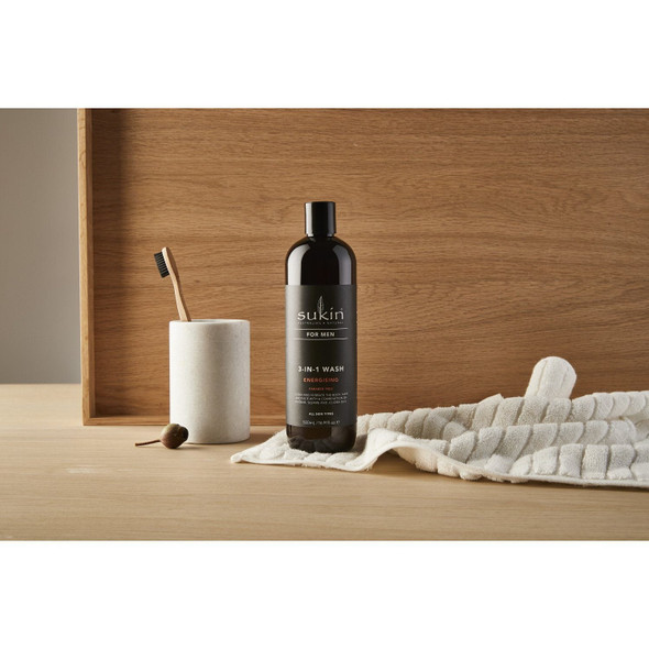 Sukin For Men 3-in-1 Wash 500mL - ENERGISING