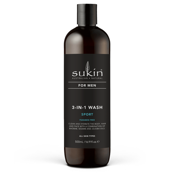 Sukin For Men 3-in-1 Wash 500mL - SPORT