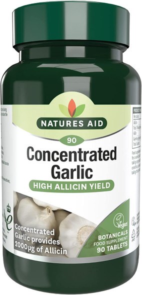 Natures Aid Garlic Concentrated 2000ug - Pack of 90 Tablets