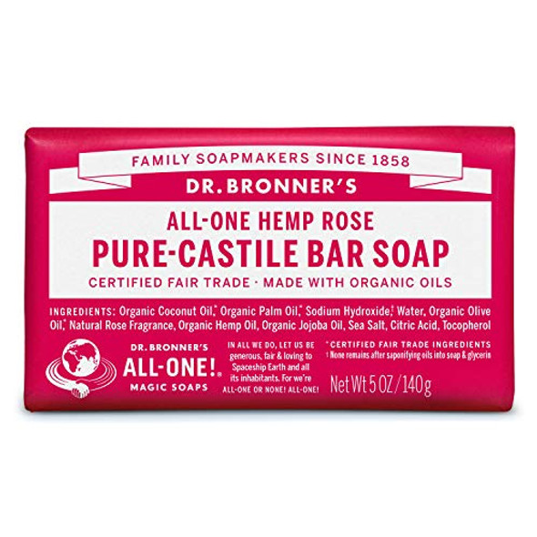 Dr Bronner s Organic Rose Soap Bar - R 140g